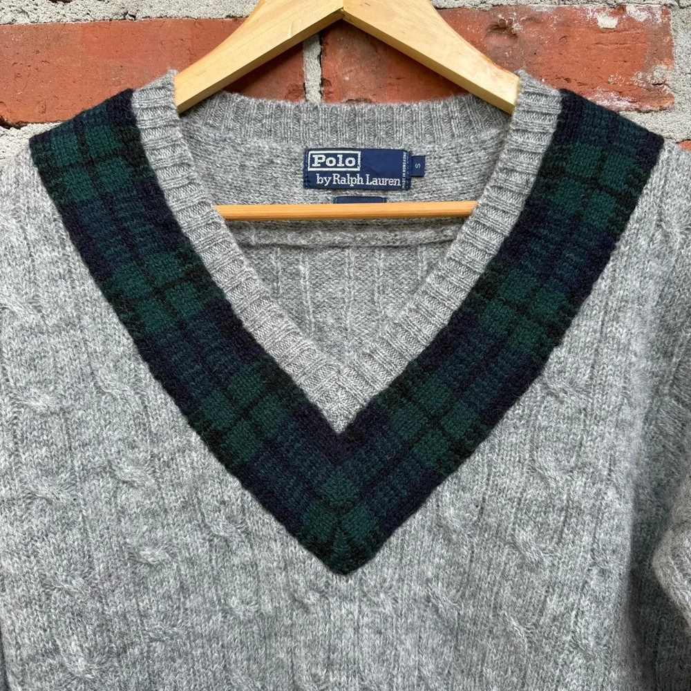 Vintage Polo Ralph Lauren Blackwatch Cricket Wool‎ Sweater Small